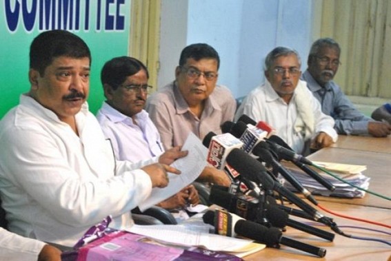 Congress accuses Left front govt. of depriving government employees despite enough funds sanctioned by centre Congress accuses Left front govt. of depriving government employees despite enough funds sanctioned by centre